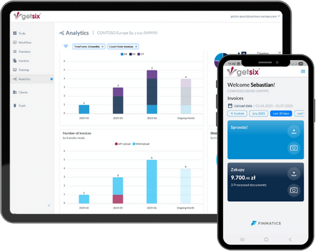 E-Services on smartphone – Customer Invoice and Workflow Portal