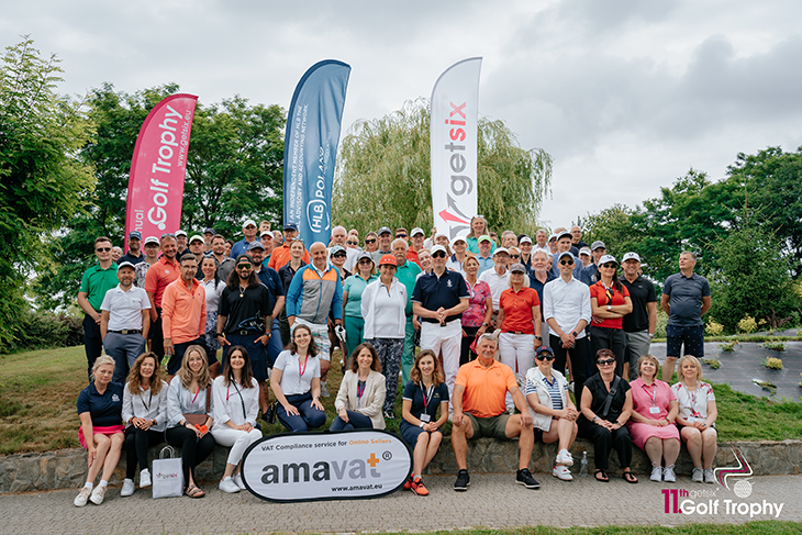 Group photo of the participants of the 11th getsix Golf Trophy