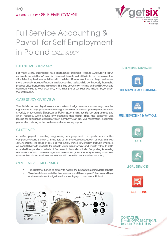 Full Service Accounting & Payroll for Self Employment in Poland