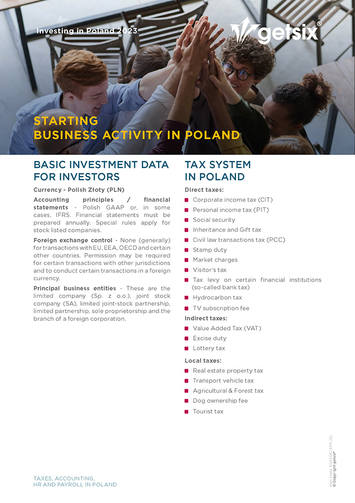 Investment basics and tax types in Poland