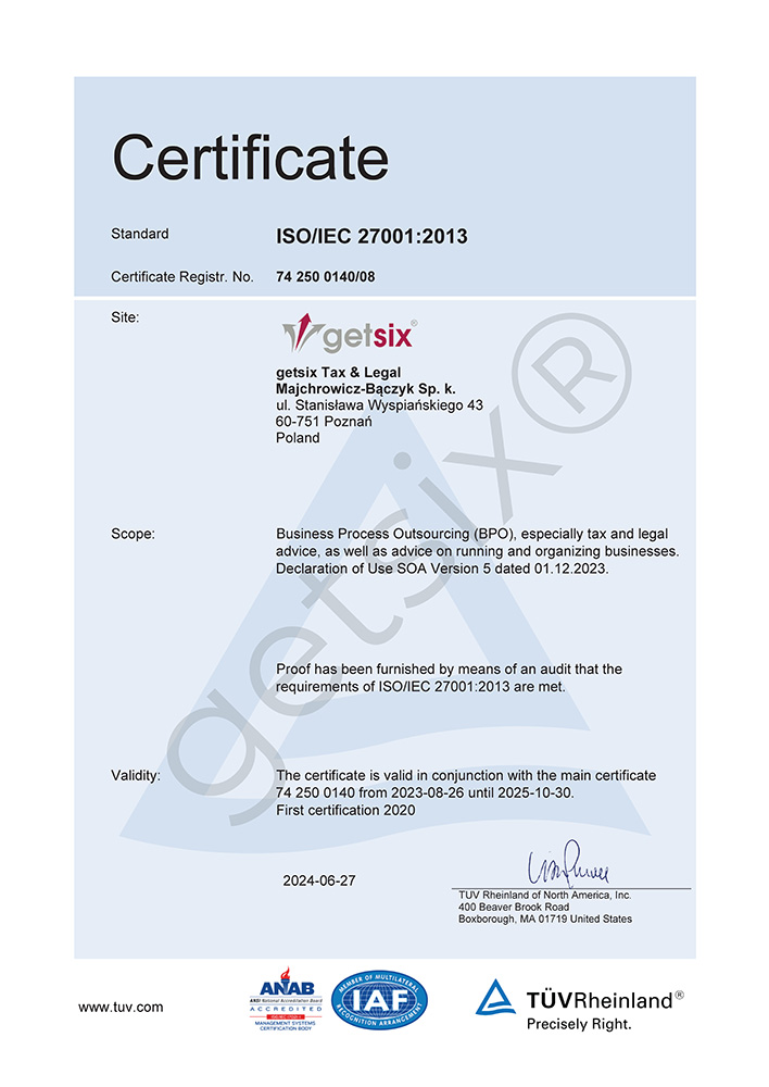 certificate tuv
