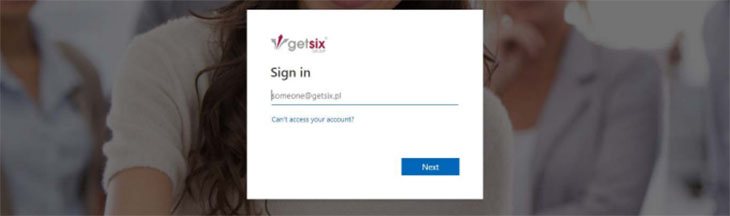 Logowanie do getsix® Customer Extranet