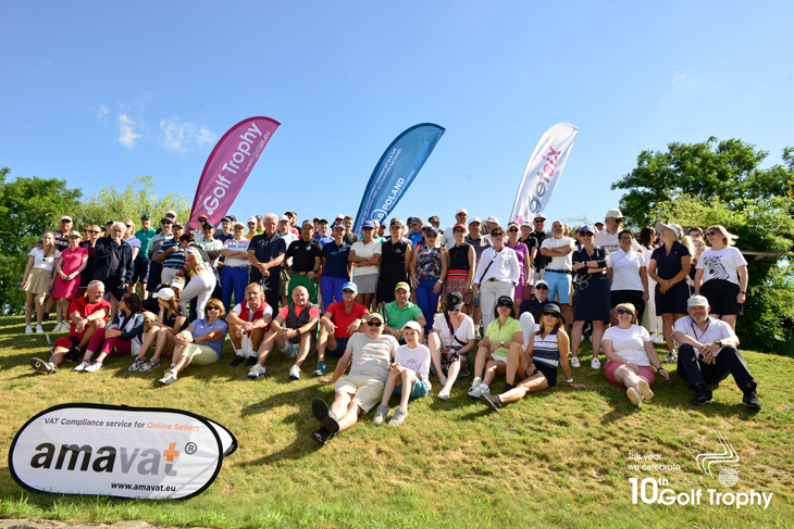 Group photo of the participants of the 10th getsix Golf Trophy
