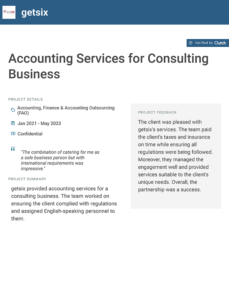 Accounting Services for Consulting Business