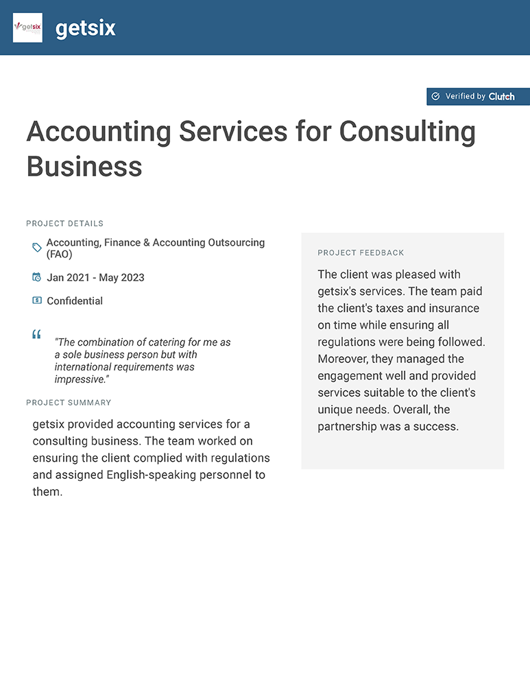 Accounting Services for Consulting Business