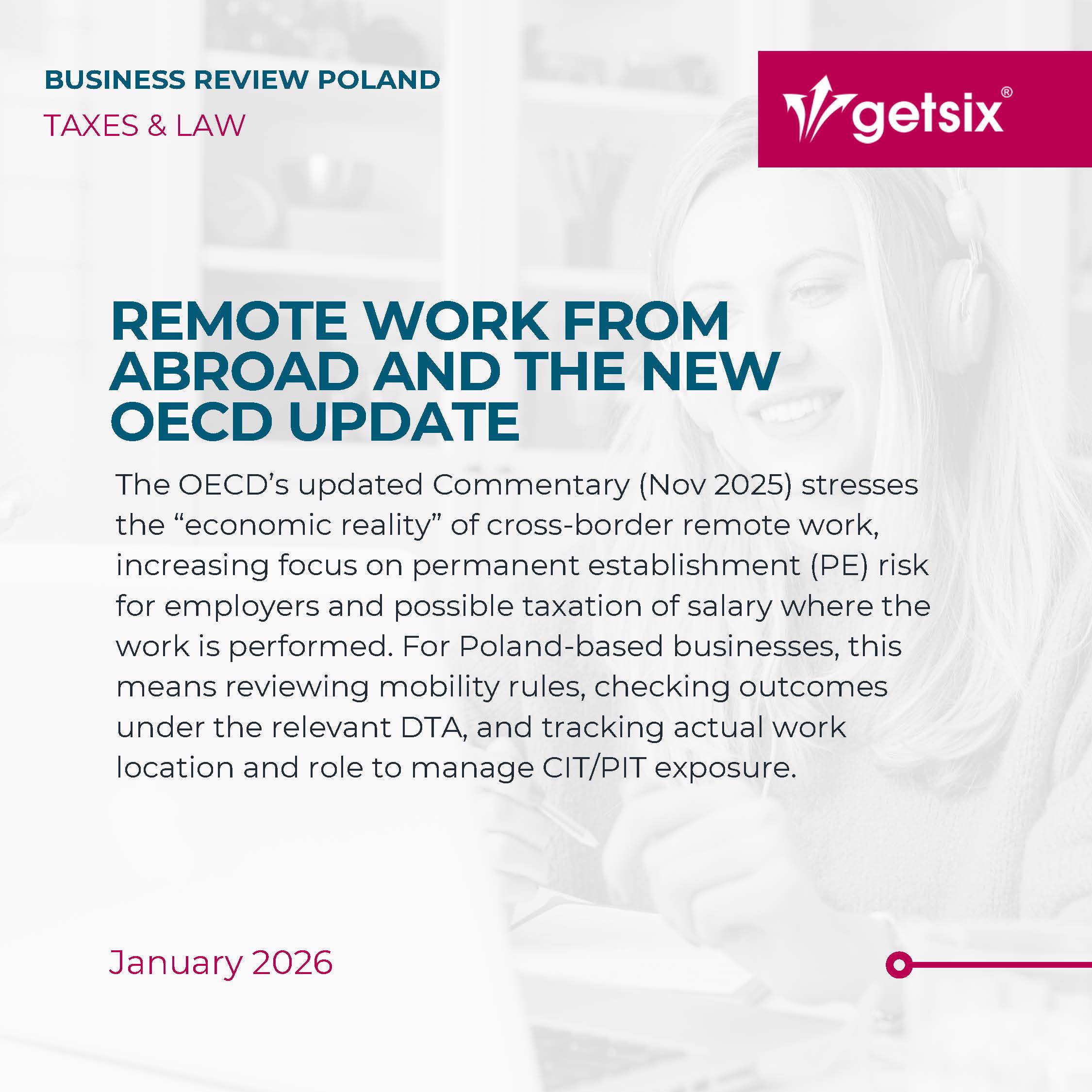 Business Review Poland, Taxes & Law – remote work from abroad and the new OECD Commentary update from November 2025