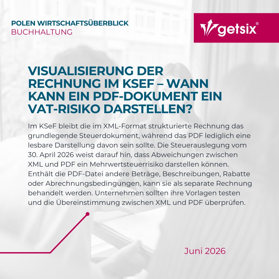 Visualisierung der Rechnung im KSeF – wann kann ein PDF-Dokument ein VAT-Risiko darstellen?