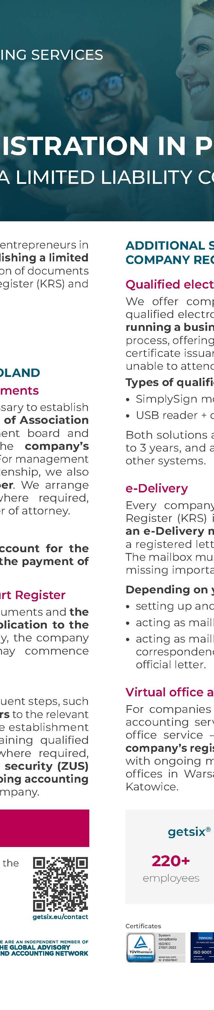 Company registration in Poland – Establishment of a limited liability company