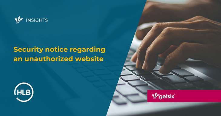 Security notice regarding an unauthorized website