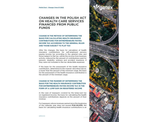 Polish Deal - Changes in the Polish act on public health care services