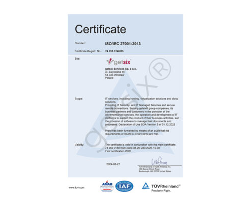 certificate tuv