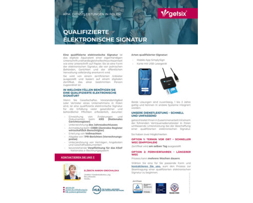 Qualifizierte elektronische Signatur in Polen