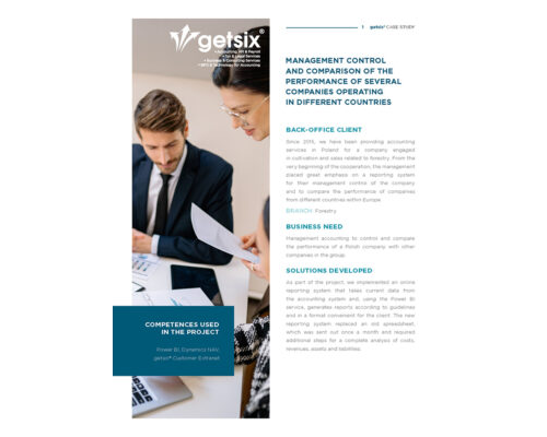 Management control and comparison of the performance of several companies operating in different countries